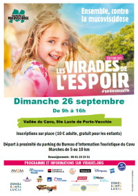 Affiche "Virades de l'Espoir" en vallée du Cavu